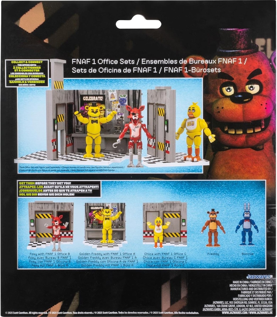 Jazwares Five Nights at Freddy's FNAF Chica Office Toy Set 5