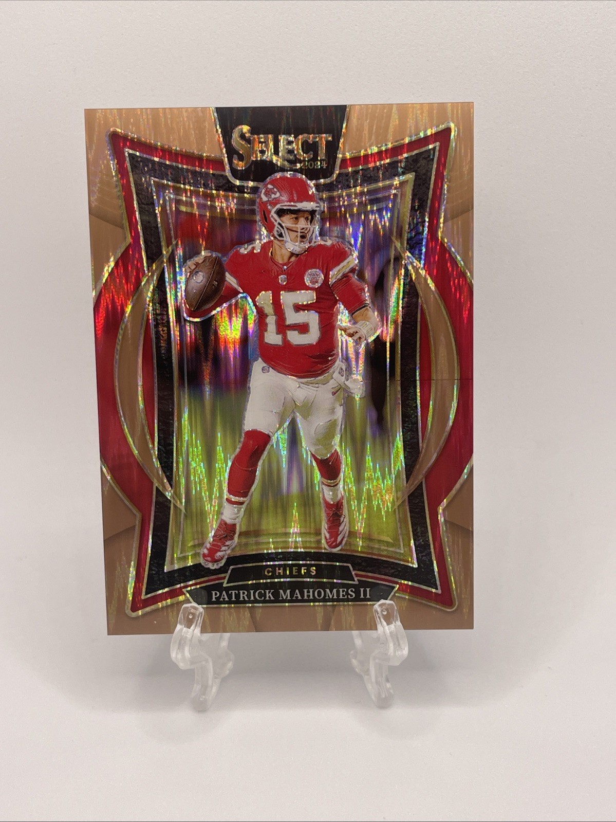 2024 Panini Select #33 Patrick Mahomes II Copper Shock Prizm /299 No Reserve