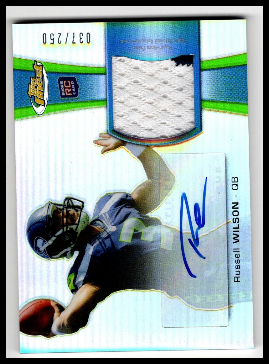 Russell Wilson Finest Rookie Autograph Patch #RAPRW Base