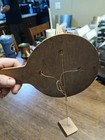 Vintage Handmade Wood Pecking Chicken  Carved Paddle Toy, Rare Folk Art — photo 2