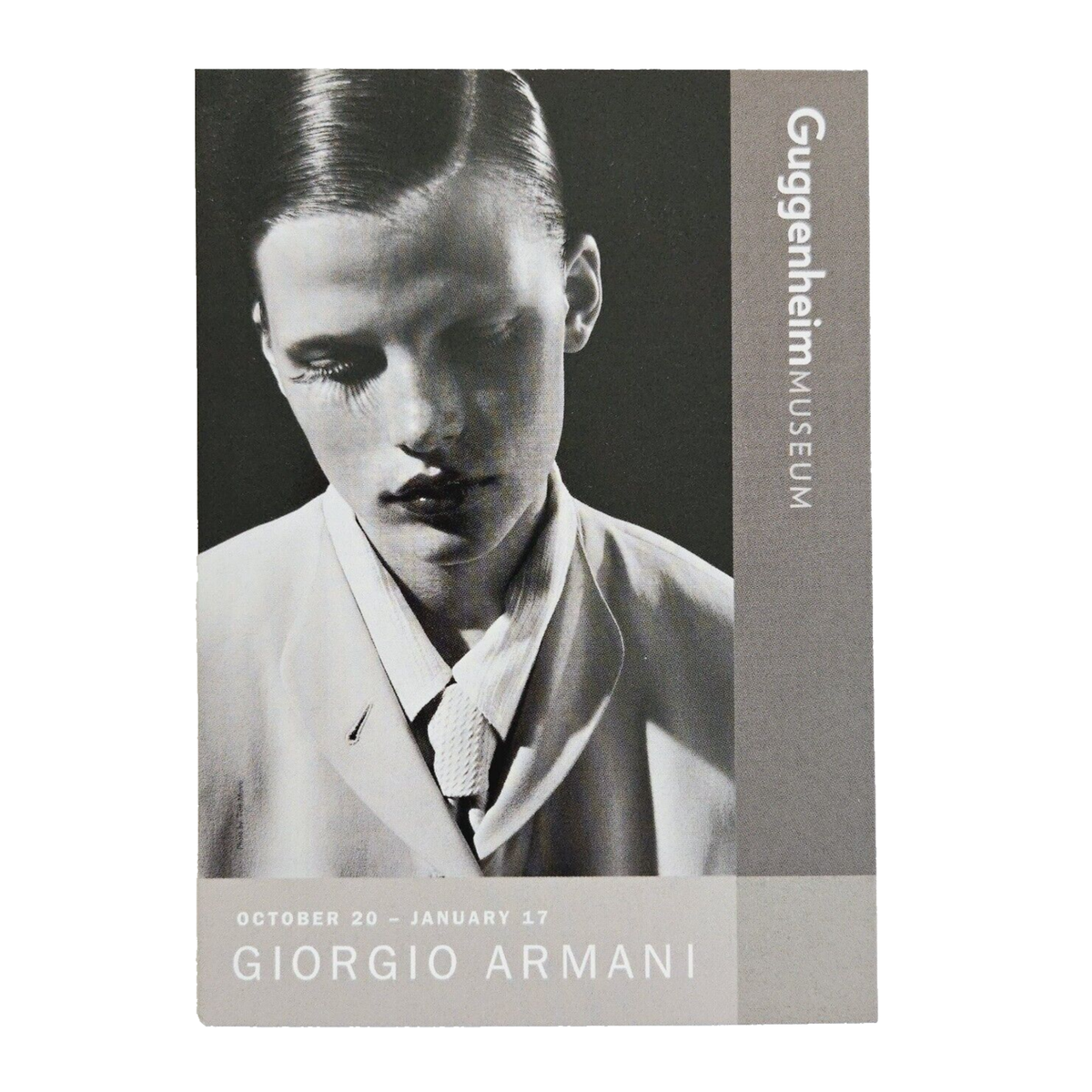 Vintage Giorgio Armani Postcard Guggenheim Art Museum Exhibit