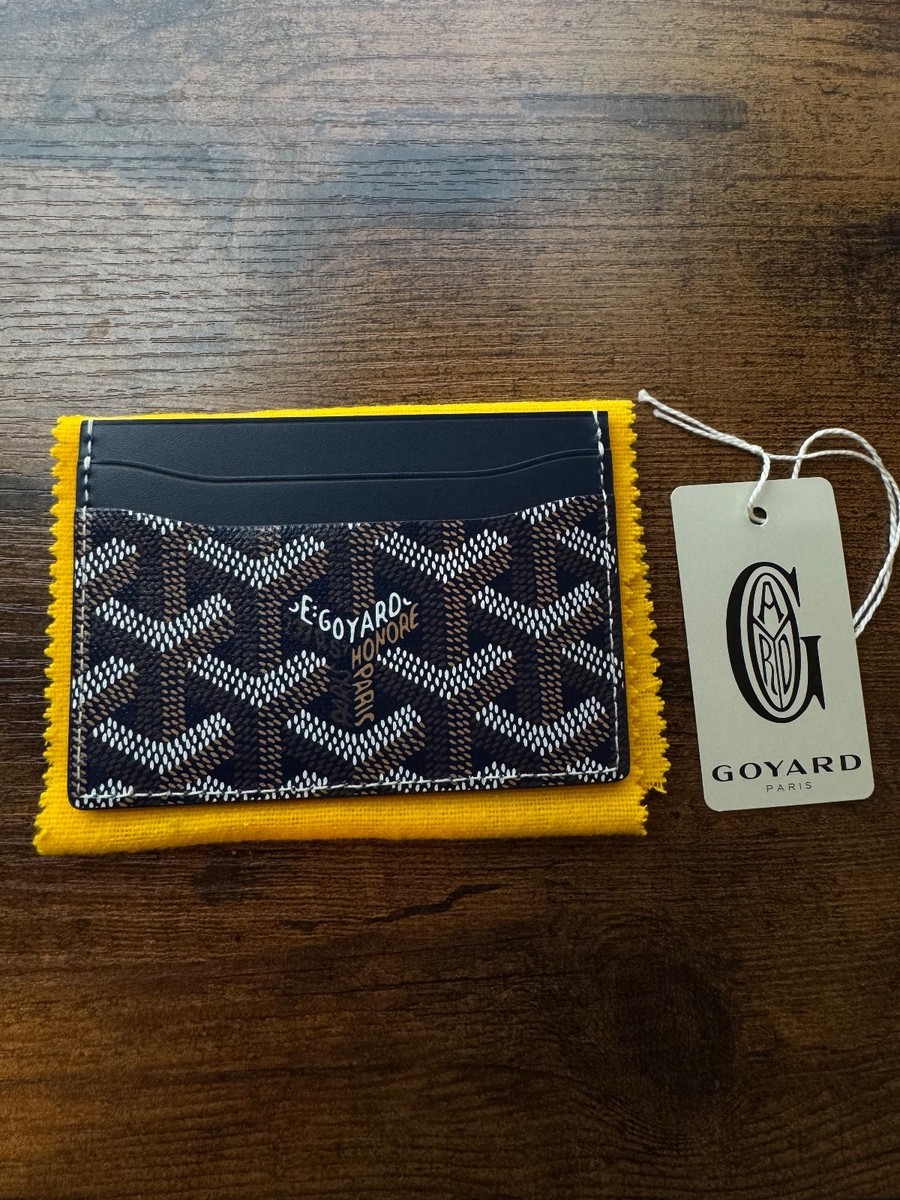 GOYARD Saint Sulpice Card Wallet Navy With Duster EXCELLENT | eBay