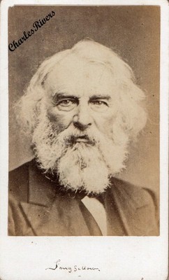 CDV HENRY WADSWORTH LONGFELLOW AMERIKANISCHER DICHTER AUTOR ANTIKES FOTO 