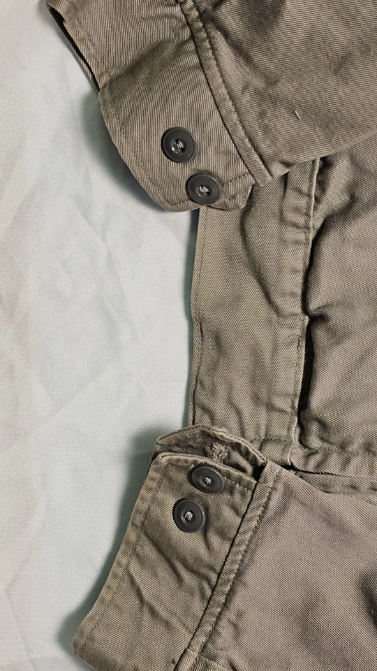 复古 20 世纪 60 年代 LEE Chtopa 斜纹夹克 42 长罕见 Union Made TALON Sanforized — 第 4/4 张图片