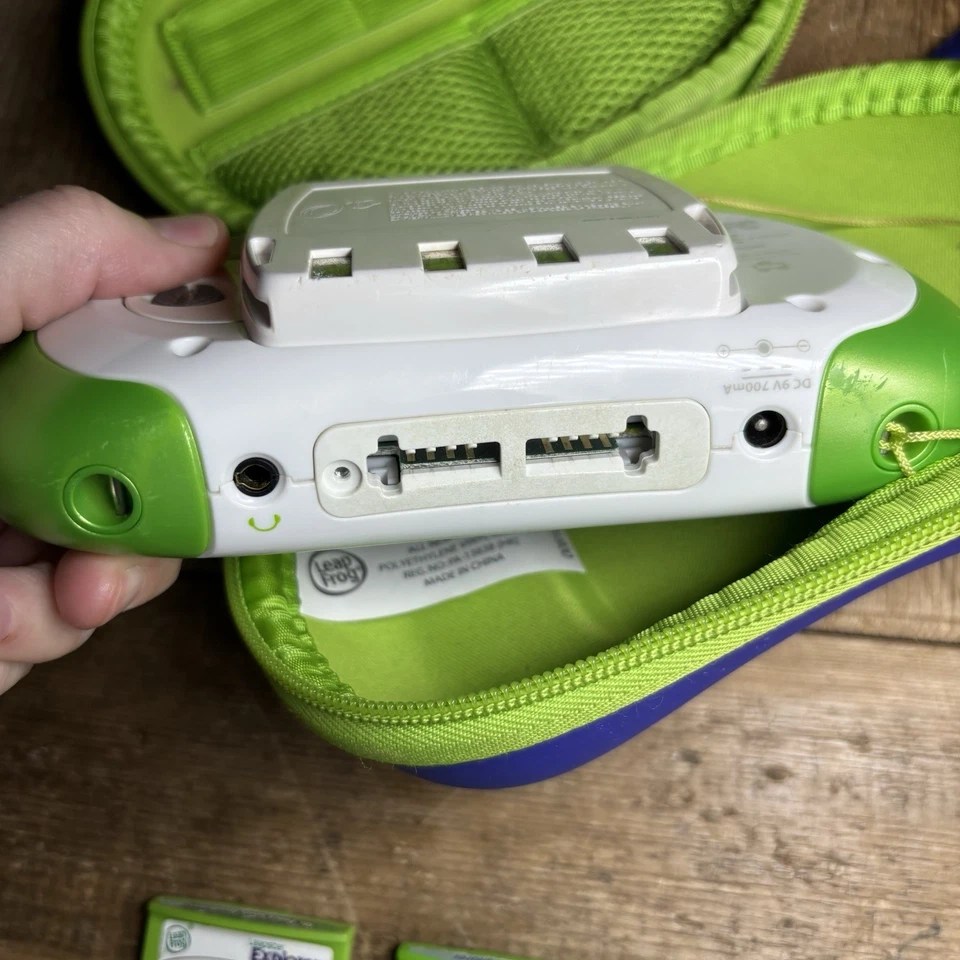 Leapfrog Leapster Explorer Learning Handheld Game System 3 Games Dora SpongeBob - Image 4 of 4