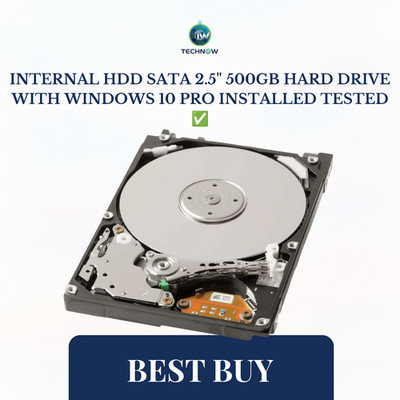 Internal HDD SATA 2.5'' 500GB Hard Drive with Windows 10 Pro Installed Tested  