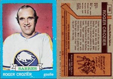 1973-74 Topps Hockey Card #108 Roger Crozier