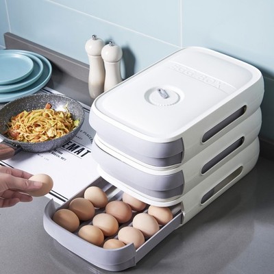 Drawer Type Refrigerator Egg Storage Box Keeping Dumpling Holder Household Organ