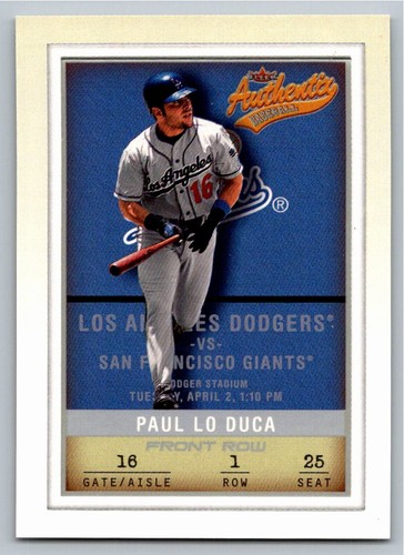 2002 Fleer Authentix Front Row Paul Lo Duca 14 065/150
