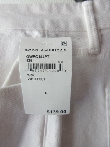 Jean Good American taille 18 bonne taille palazzo crop blanc jambe large 139€ - Photo 13/24