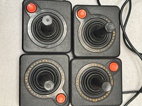 Atari 2600 4 Switch Woodgrain with 4 Controllers Untested No Power Cord