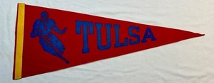 Vintage University of Tulsa Hurricanes Football Pennant