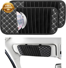 2 Pcs Car Cd Visor Storage Cases Large Capacity Auto Sun Visor Dvd Holder With 2 Pcs Car Cd Visor Storage Cases Large Capacity Auto Sun Visor Dvd Holder With