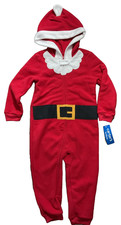 Carter's Toddler Santa Fleece Hooded Zip-Up 1-Piece Pajama Jumpsuit, 4T