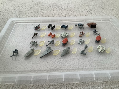 STAR WARS MICRO MACHINES ORIGINAL TRILOGY SHIPS STANDS JOB LOT LFL 1995 GALOOB - Foto 2 di 9