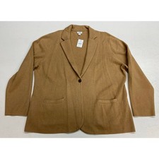 NEW Women J. Crew Schoolboy Sweater 1-button cotton knit cardigan blazer 2X