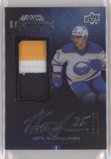 2021-22 SPx UD Black Lustrous Rookie /125 Arttu Ruotsalainen Patch Auto 16fy