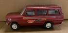 vintage 1960s  Red Tonka  Jeep Wagoneer pressed steel with tailgate