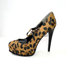 SIMPLY VERA, VERA WANG ANIMAL PRINT 4.5" HIGH HEELS WITH STRAP, SIZE 7.5 M