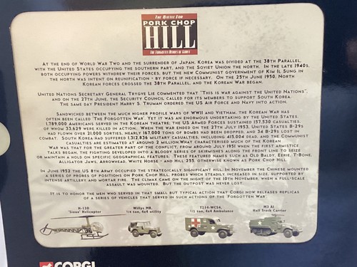 CORGI CS 90023 FORGOTTEN HEROES KOREA PORK CHOP HILL ( 4 VEHICLE SET ) 2001 - Picture 6 of 12