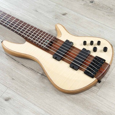 Schecter Charles Berthoud CB-6 6-String Bass, Flame Maple Top, Natural Satin