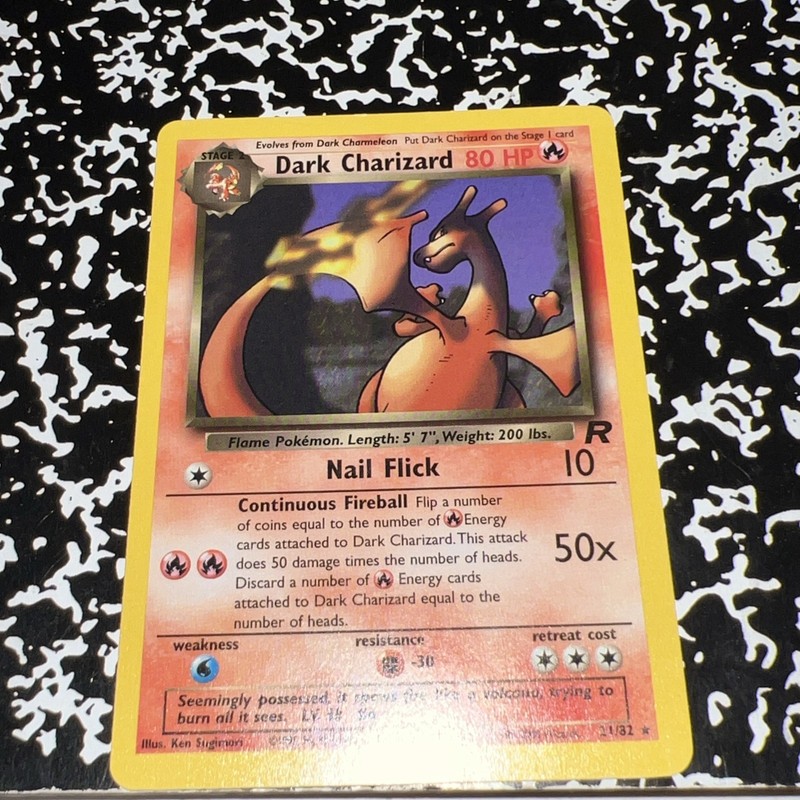 1st Edition Dark Charizard  21/82 Team Rocket Non Holo Pokemon Card NM