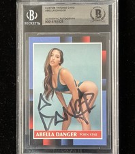 Abella Danger Signed Custom Trading Card Beckett Encapsulated Autograph GOAT COA