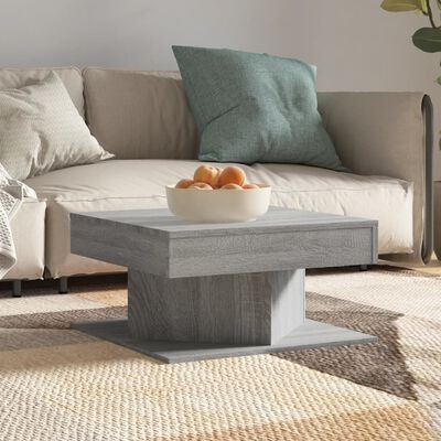 itzcominghome Wooden Grey Coffee Table centre Table Square living Room LOW