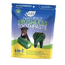  Brushless Toothpaste, Dog Dental Chews for Large Breeds, Vet Single Pack