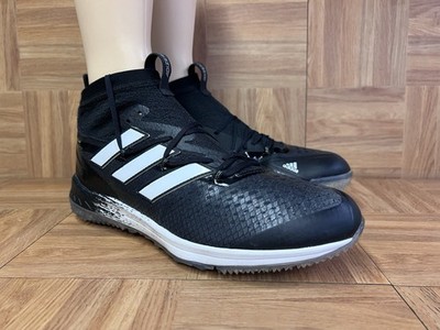 Sz 12 adidas Adizero Afterburner 8 Turf Baseball Black White
