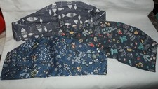 Three 3 Pc. Set of Assorted Fabric Bouffant Scrub/ Surgical Caps, New