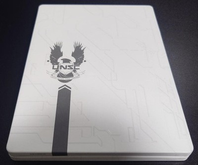 Rare Halo 4 SteelBook Case Xbox 360 Limited Edition Authentic UNSC White Tin