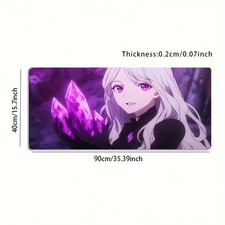 1pc Large-sized Esports Gaming Mouse Pad Featuring a White-haired Character Ho