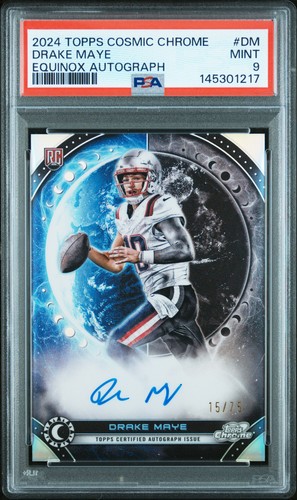 Drake Maye #EQA-DM 2024 Topps Cosmic Chrome Equinox Autograph card
