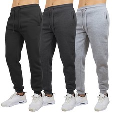 Mens Fleece Track Jogger Pants Sweatpants Running Active Sports Lounge Gym NEW