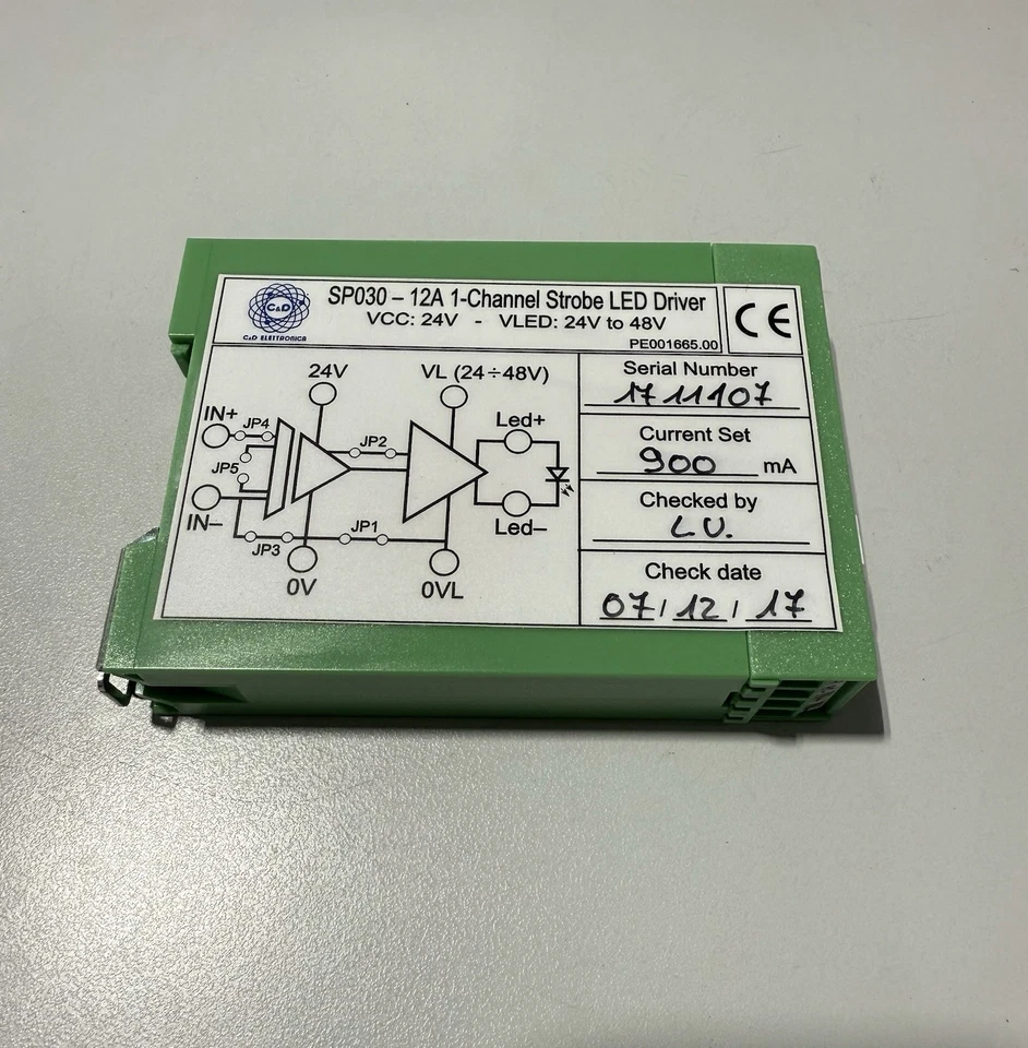C&D Elettronica SP030/SP030-12A 1-Channel Blitz LED Schrauber 24V Zu 48V Neu - Bild 1 von 3