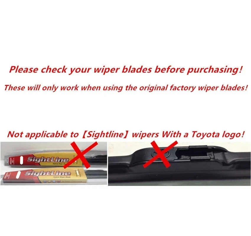 GENUINE FRONT WINDSHIELD WIPER RUBBER INSERTS FOR 2020-2024 TOYOTA COROLLA SEDAN - Image 3 of 4