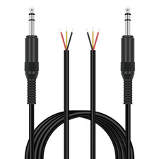 6.35Mm 1/4" to Speaker Wire Adapter, 2-Pack 6Ft 6.3Mm TRS Stereo Male Plug to Ba