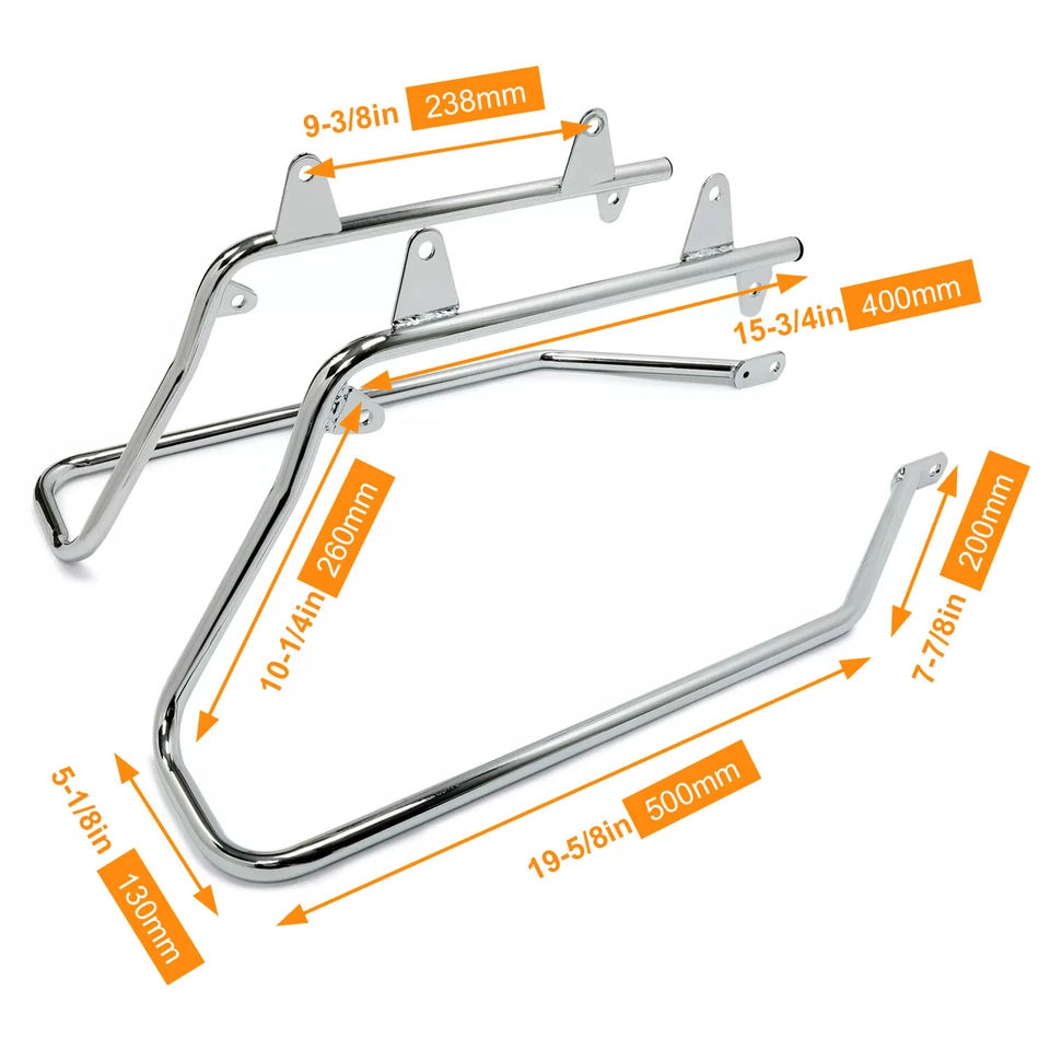 For Harley Davidson Fat boy Extended Stretched Saddle bags Conversion Brackets - Image 3 of 4