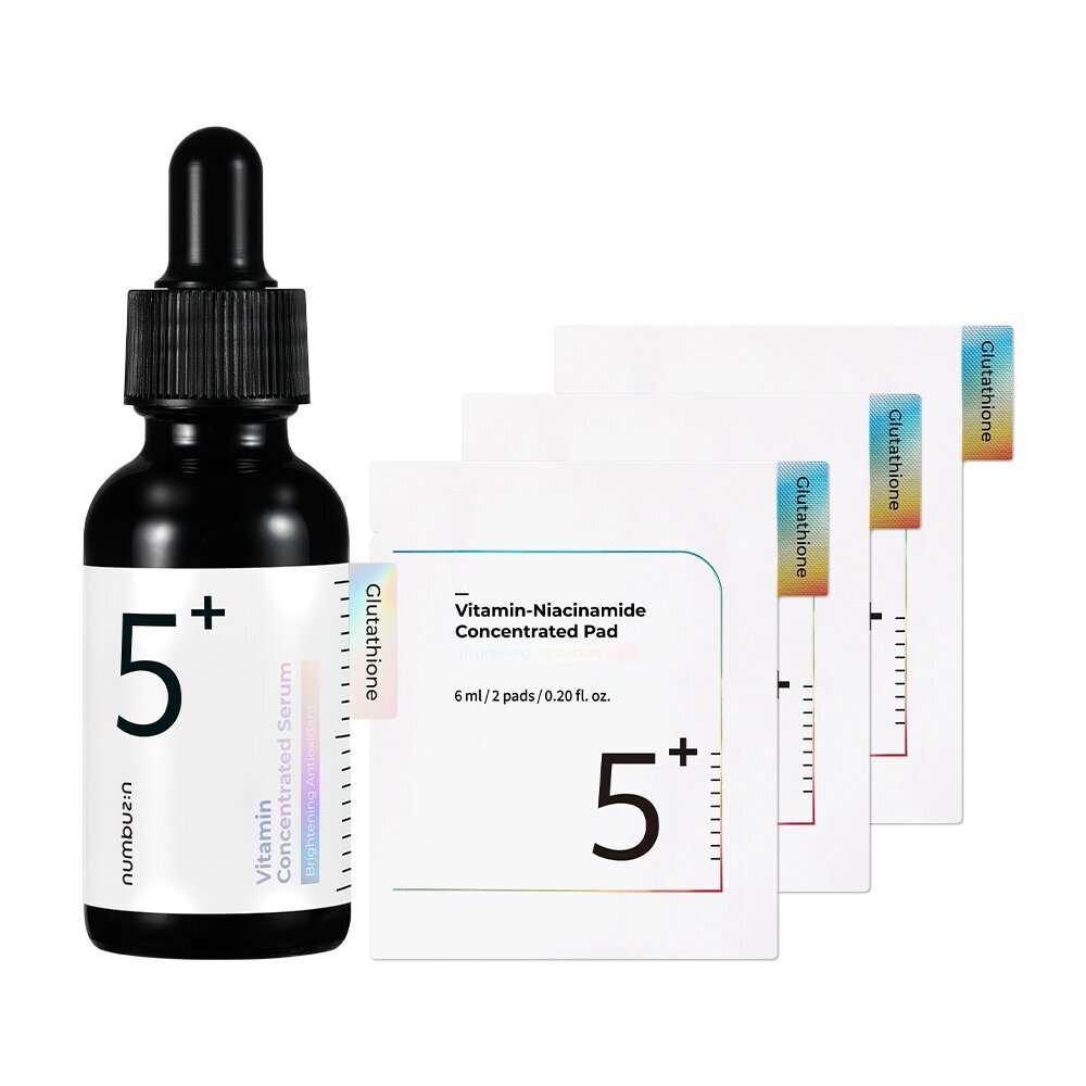 NUMBUZIN No.5 Glutathione Vitamin Concentrate Serum 30mL + 6 pads SET | eBay