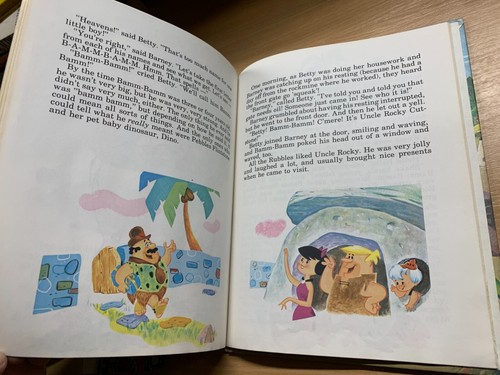 1974 "FLINTSTONE GIANT STORY BOOK" ILLUSTRATED ANNUAL HARDBACK BOOK (P4) - Picture 13 of 15