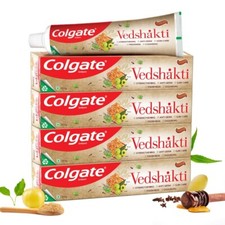 Colgate Swarna Vedshakti Ayurvedic Toothpaste, Anti-Bacterial Paste 200 g X 4