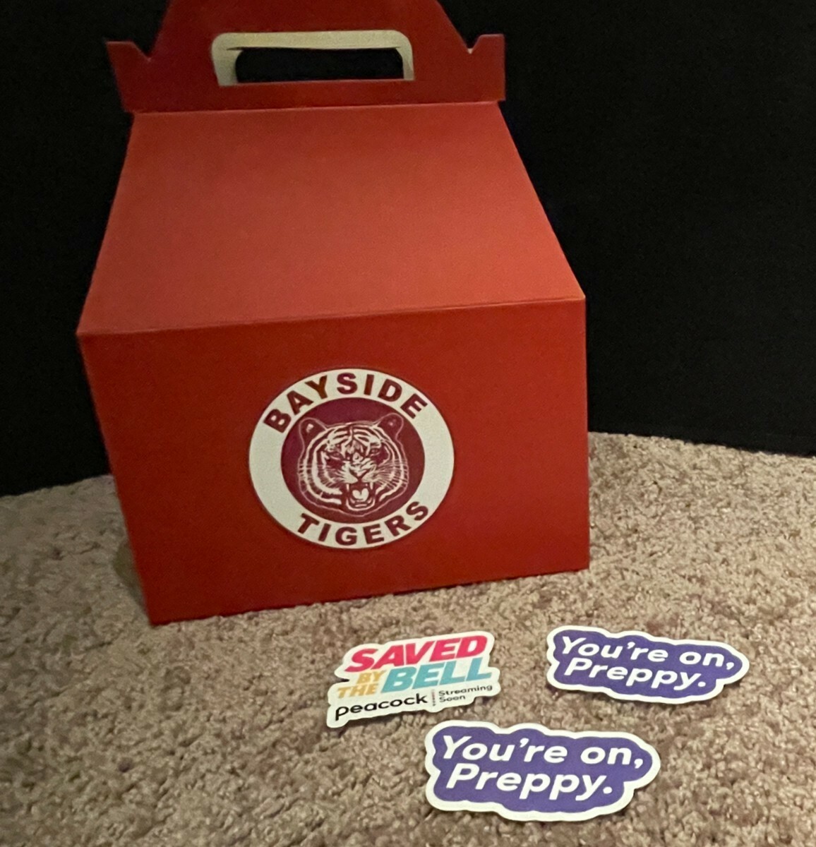 Saved By the Bell Stickers Promotional Paper Lunchbox Bayside Tigers Peacock