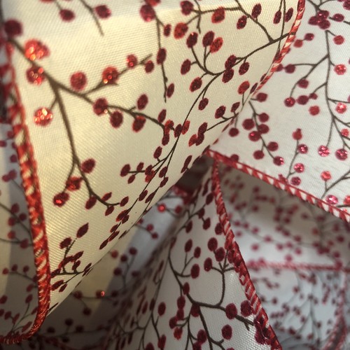 Ribbon Job Lot 10 Meters Crafting Kirkland Wired Edge Glitz Christmas