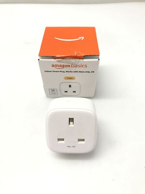 Amazon Basics Single Outlet Indoor 2.4 GHz Wi-Fi Smart Plug, 