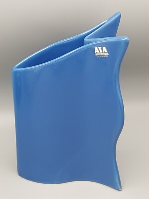 ASA  selection blaue FISCH-Vase ca. 14 cm x 9 cm x 21,5 cm hoch /Minichip