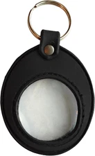 Recoverychip Universal AA Medallion or Coin Holder Keychain Black Soft Silicone