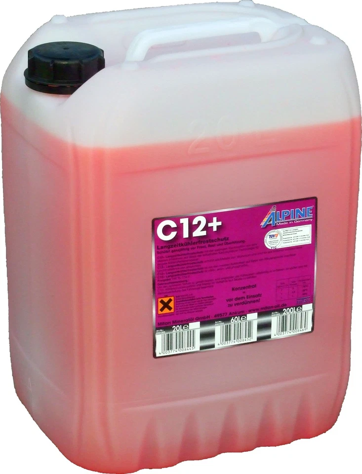 Alpine Langzeit-Kühlerfrostschutz C12+ 20 Liter silikatfrei G12+ VW TL 774 20L - Bild 1 von 1