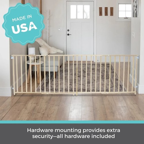 Large Baby Gate Child Dog Pet 5 To 8 Ft Wide Long Gates Safety Strong Childproof - Picture 10 of 24