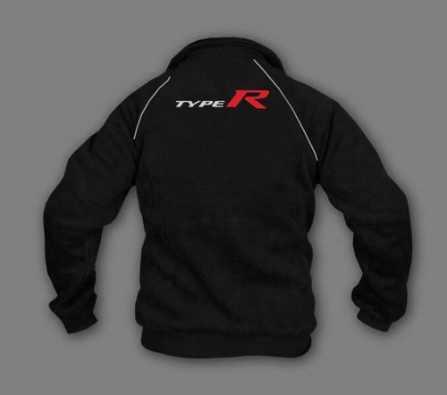 Honda Type-R Sport Fleece Jacket Men's Motorsport Jacket Embroidered Car Emblems - Picture 2 of 3